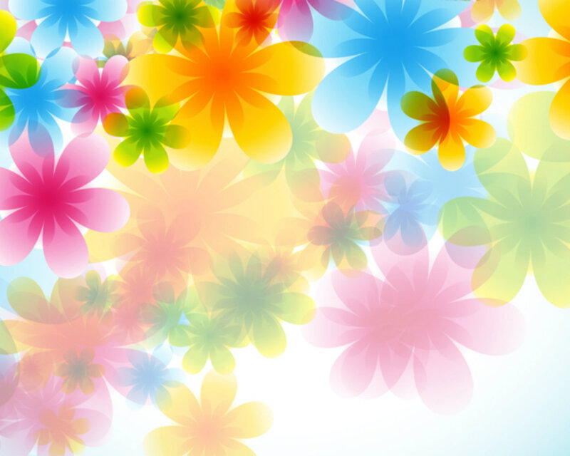 Colorful Flower Pattern — Yellow, Vibrant, Vector Art, Flowers