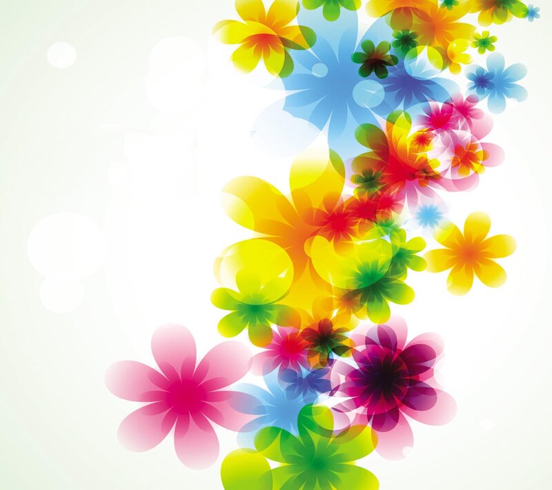 Colorful Flower Pattern — Yellow, Vibrant, Vector Art