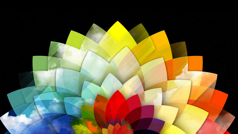 Colorful Flower Petals — Red