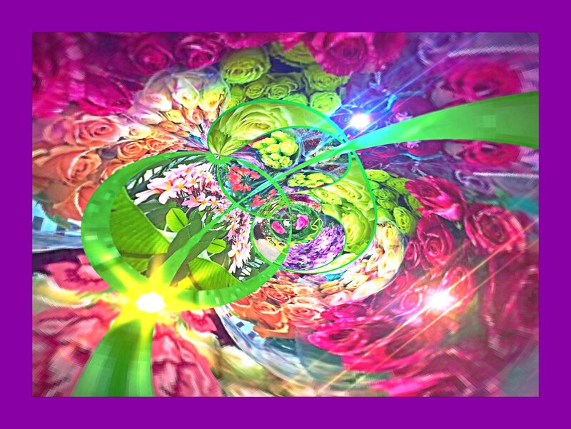Colorful Flower Spiral