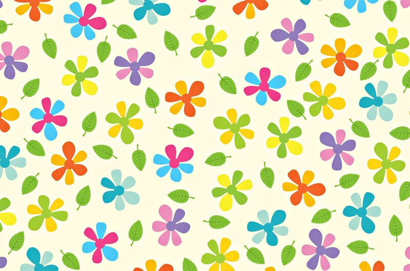 Colorful Flowers and Leaves — Yellow