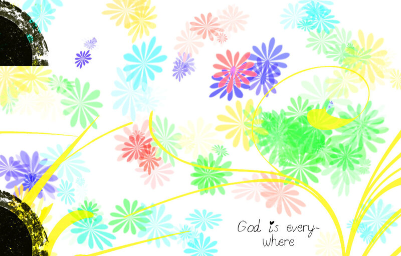 Colorful Flowers and Swirls