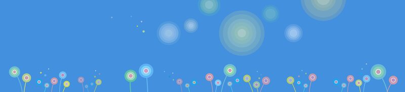Colorful Flowers on Blue — Calm