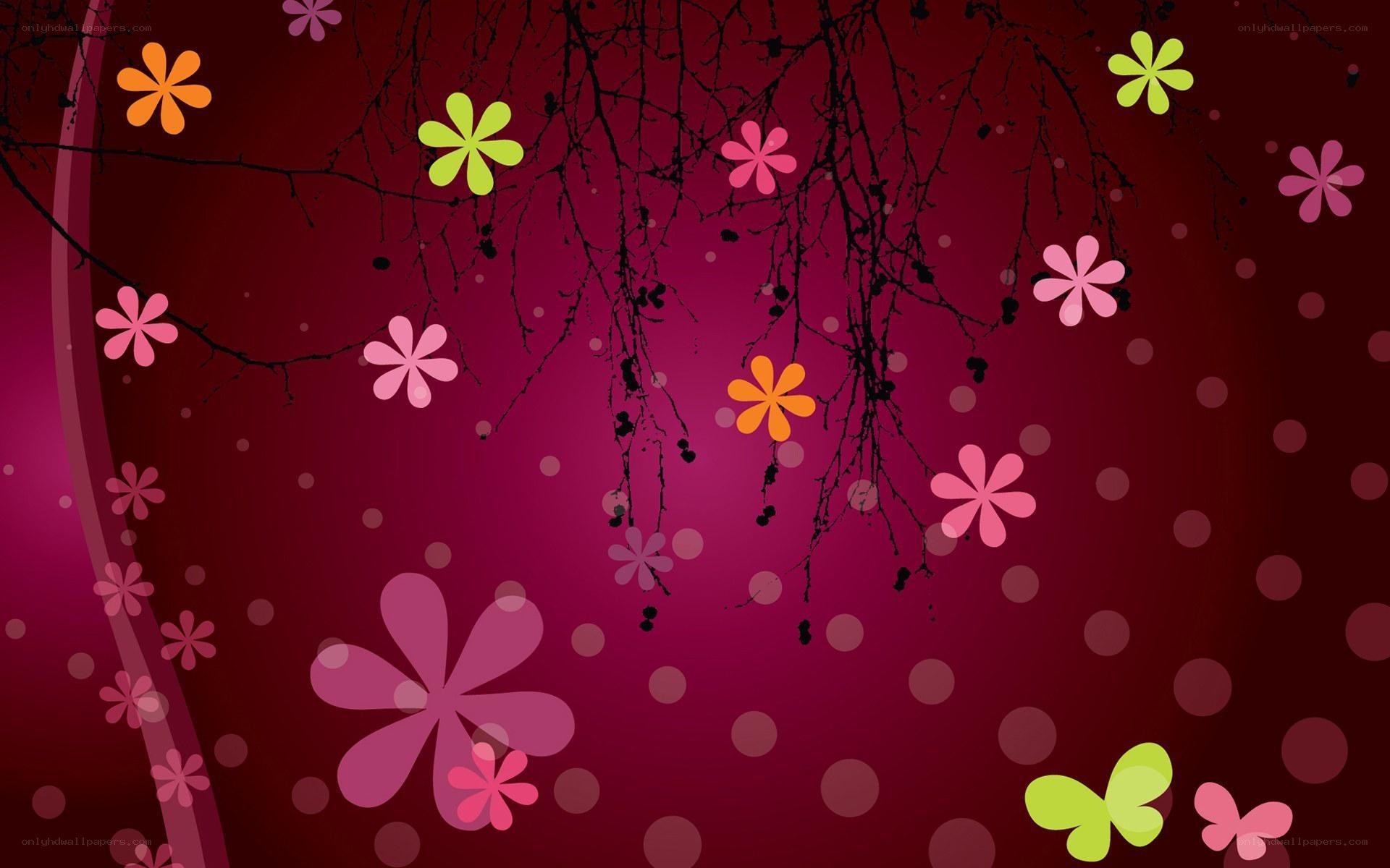 colorful flowers on dark background