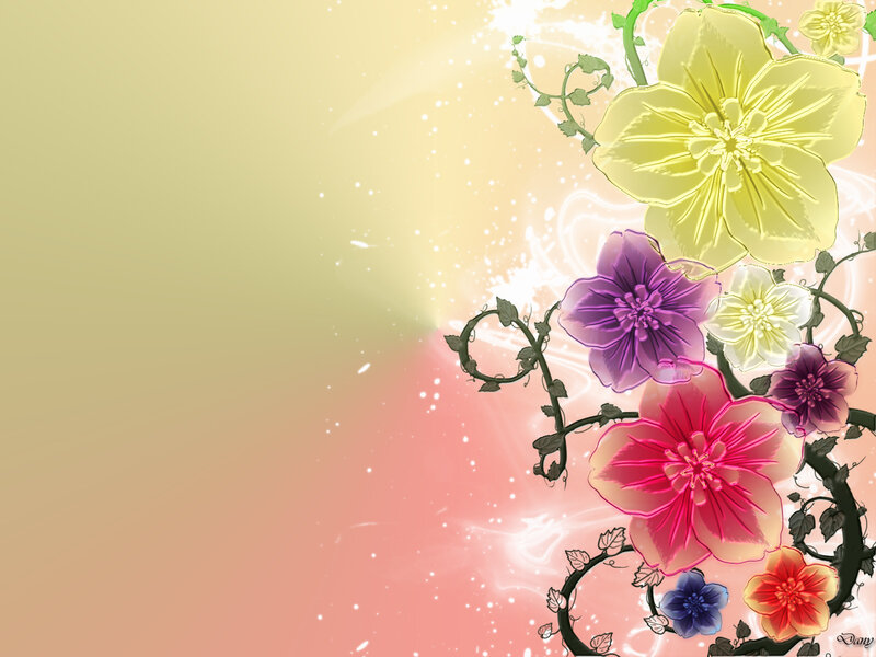 Colorful Flowers on Vines
