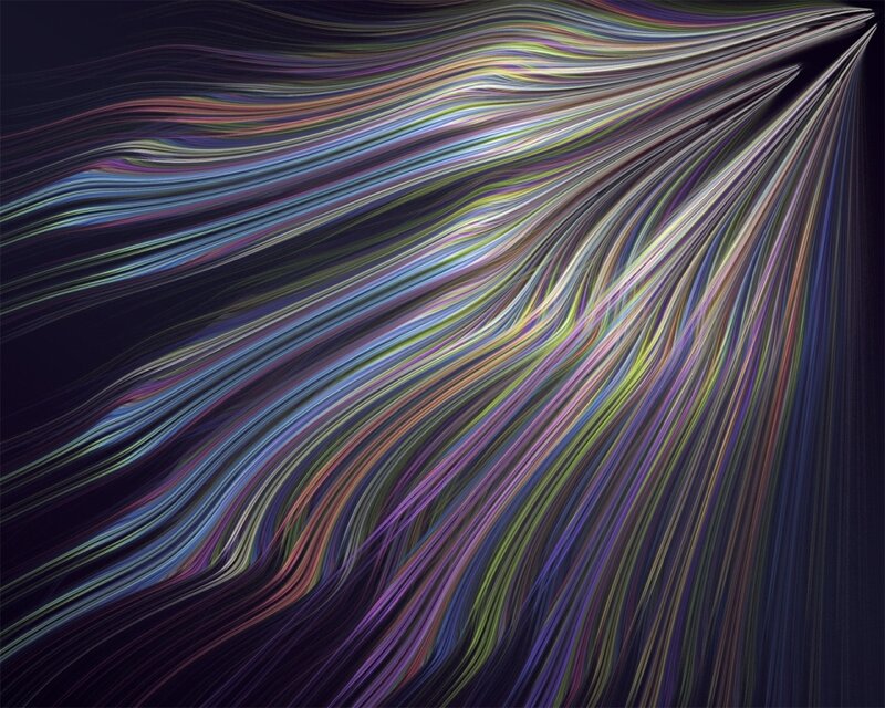 Colorful Flowing Lines — Purple, Dynamic