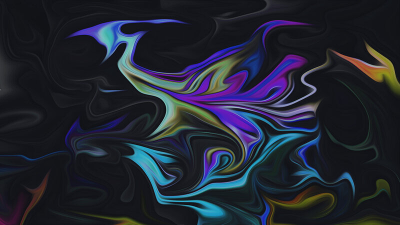 Colorful Fluid Swirls — Blue