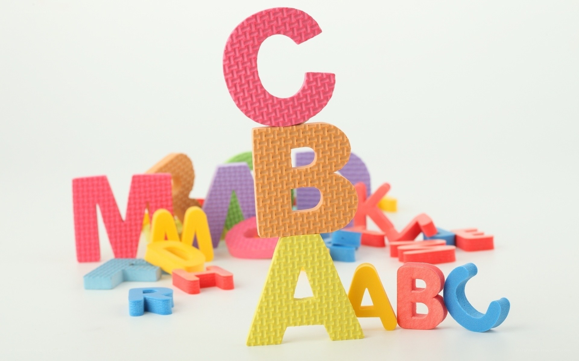 Colorful foam alphabet letters