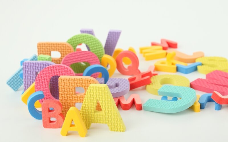 Colorful Foam Letters — Yellow