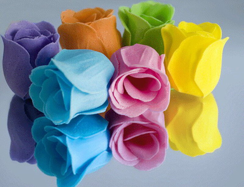 Colorful Foam Roses — Purple