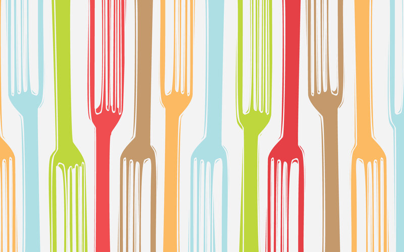 colorful fork pattern