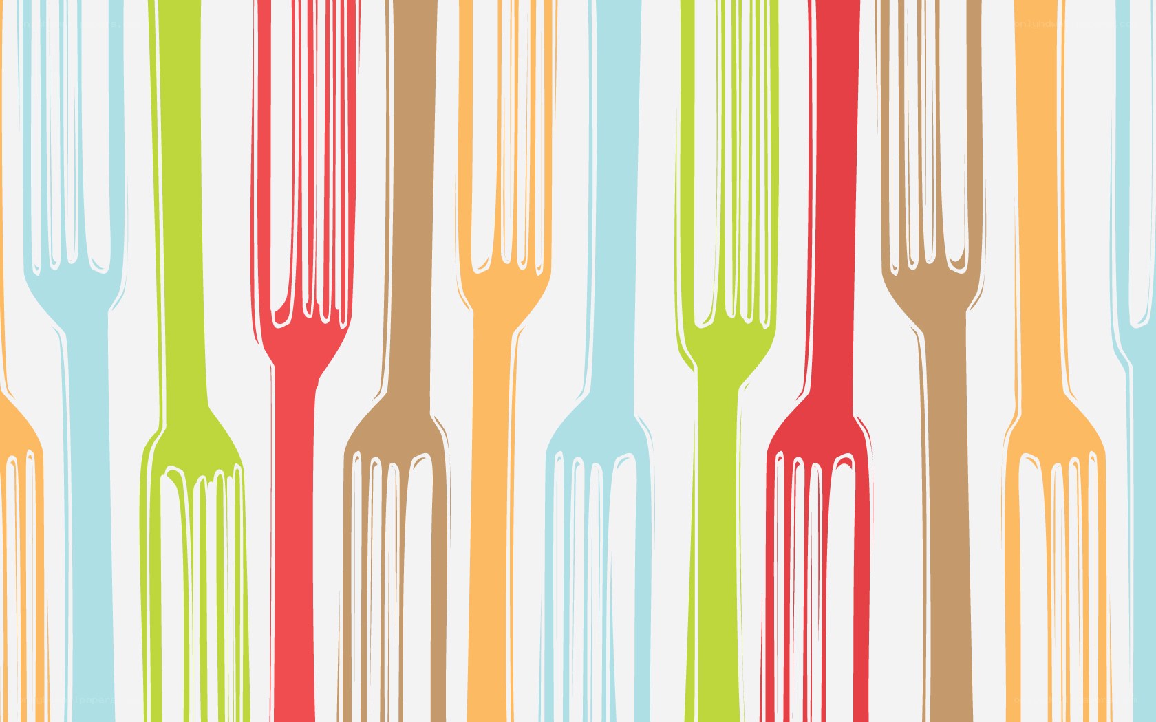 colorful fork pattern