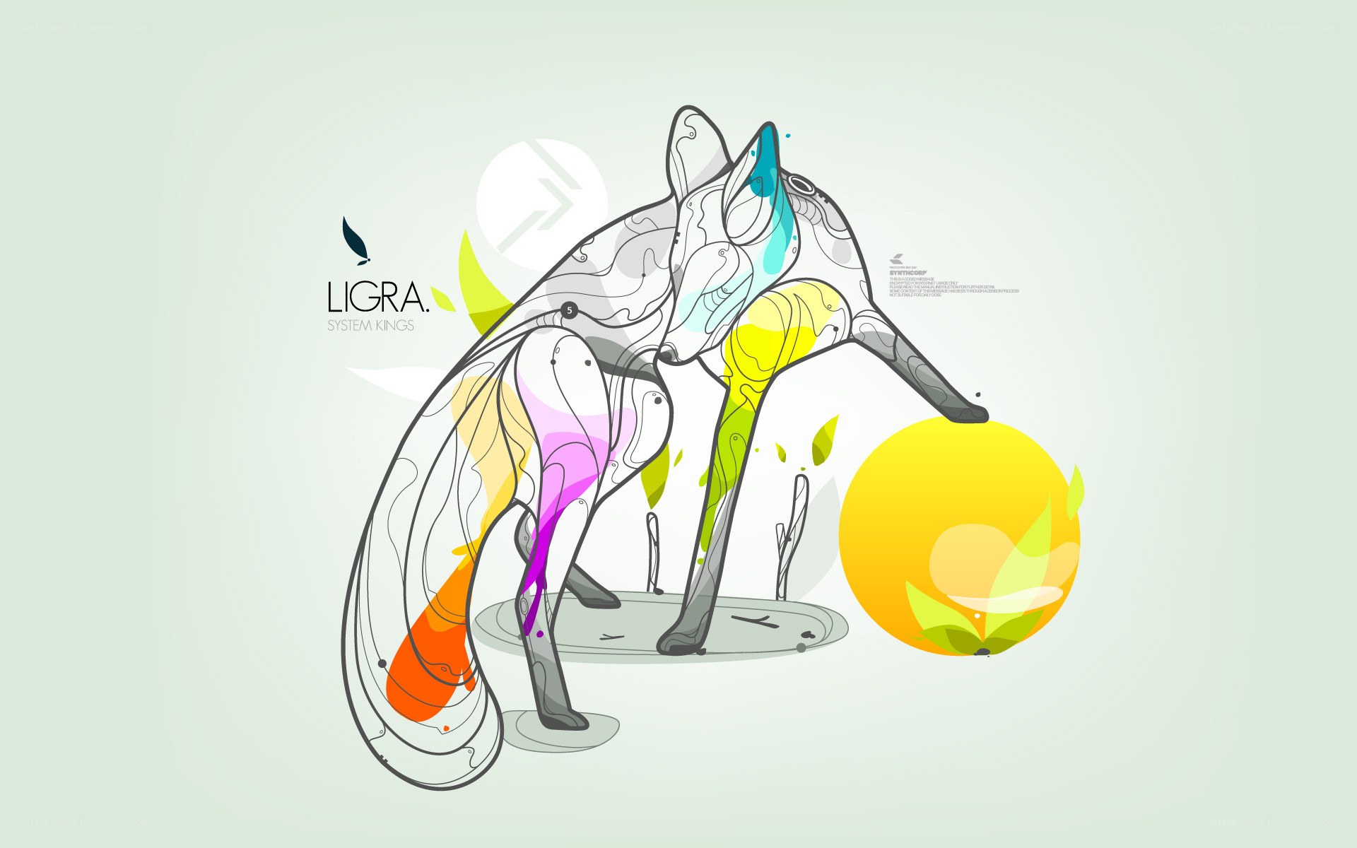 Colorful fox illustration