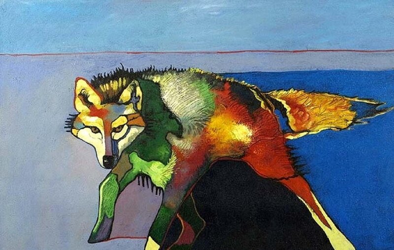 Colorful Fox Painting