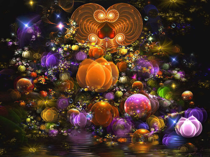 colorful fractal art composition