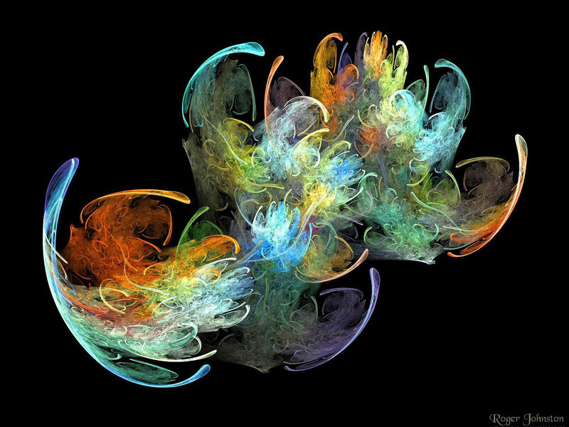 Colorful fractal art design