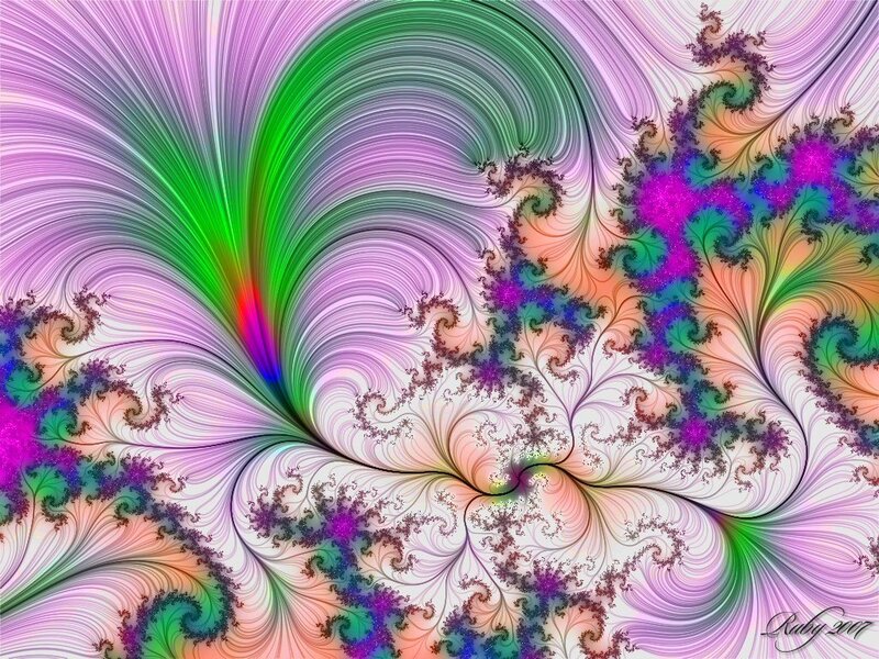 Colorful fractal art design