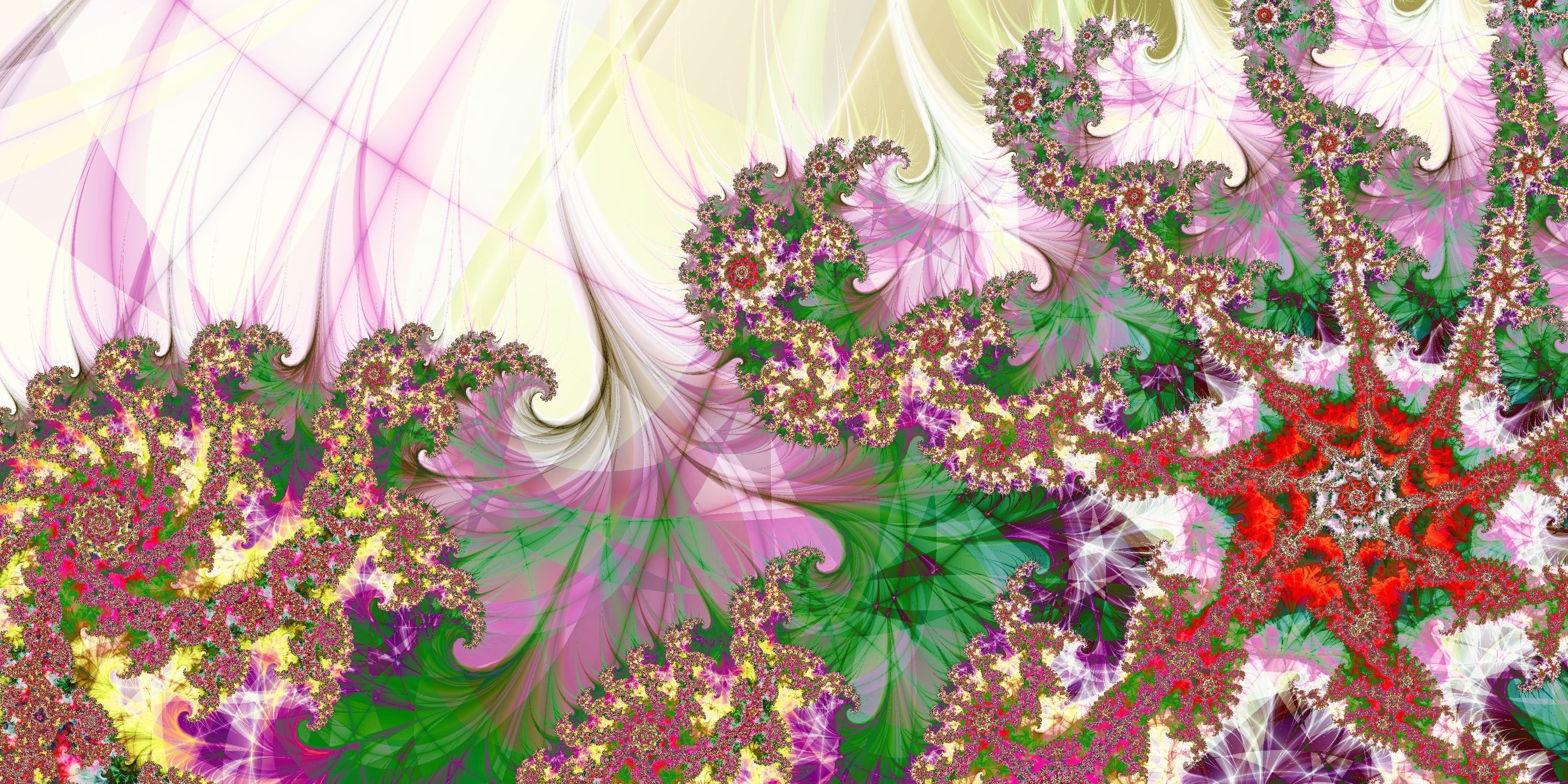 Colorful fractal art pattern