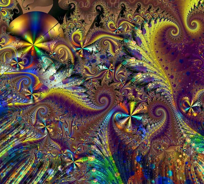 Colorful fractal art pattern