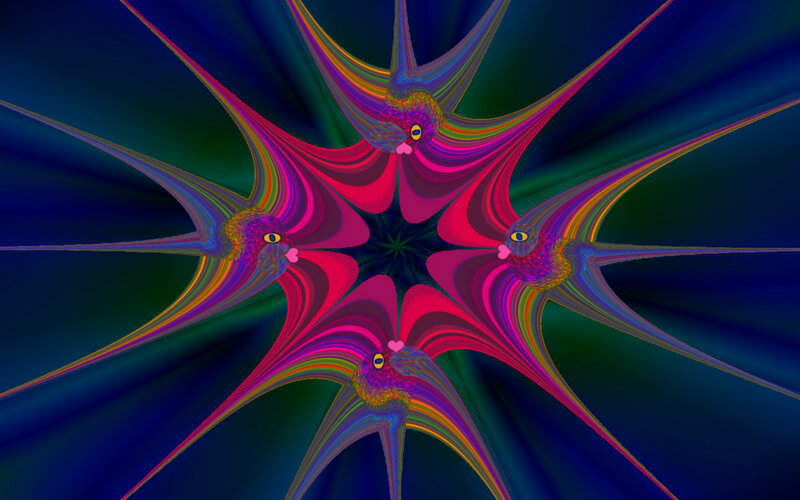Colorful Fractal Birds