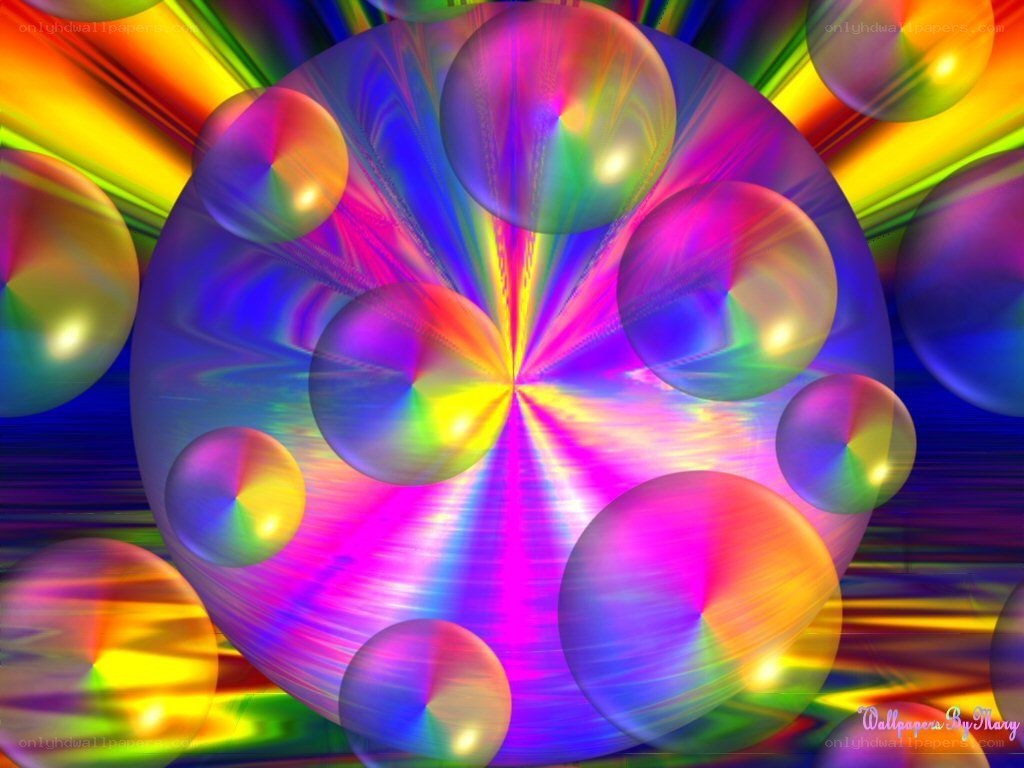 Colorful fractal bubble art
