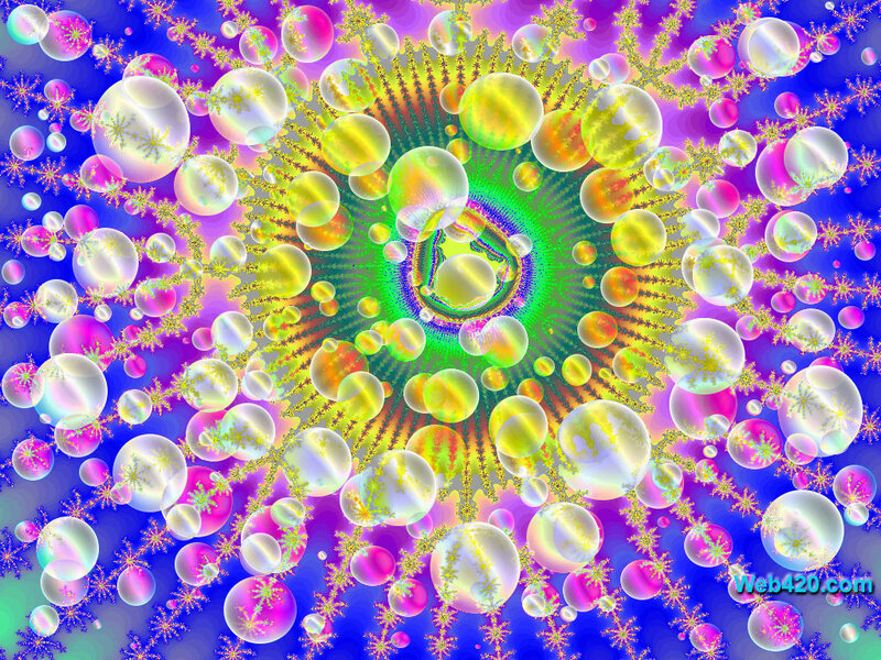 Colorful fractal bubble pattern