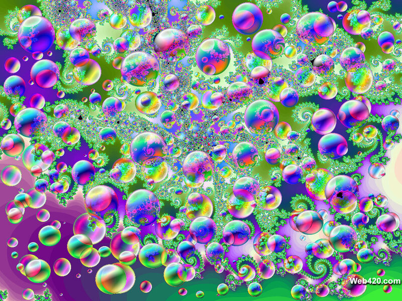 Colorful fractal bubble pattern
