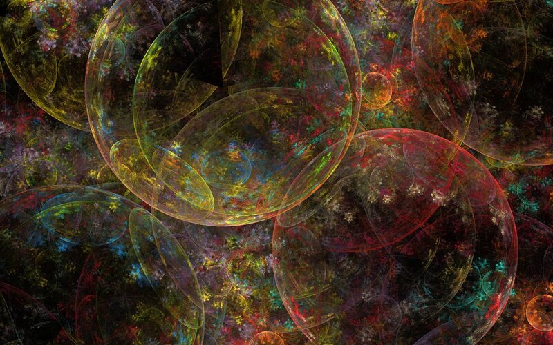 Colorful fractal bubbles