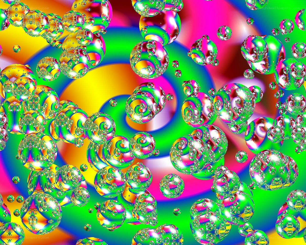 Colorful fractal bubbles