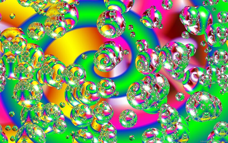 Colorful Fractal Bubbles — Green
