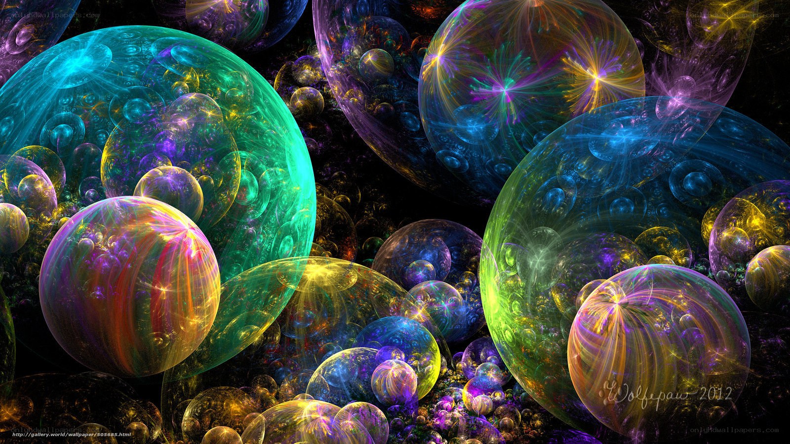 Colorful fractal bubbles