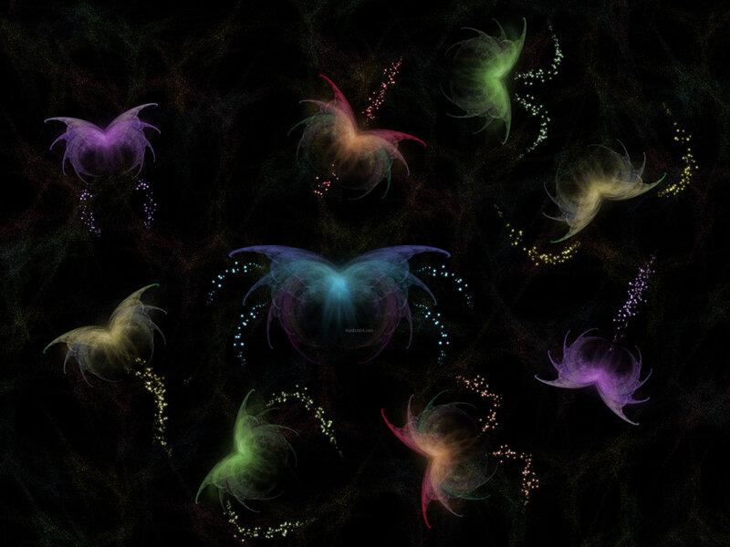 Colorful fractal butterflies