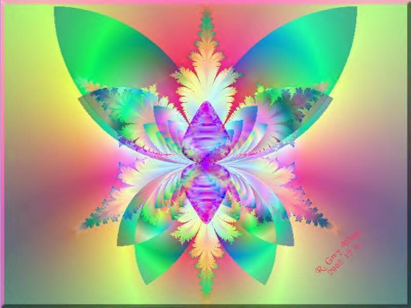 Colorful fractal butterfly