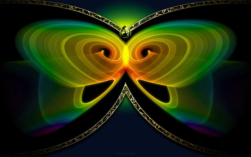 Colorful fractal butterfly