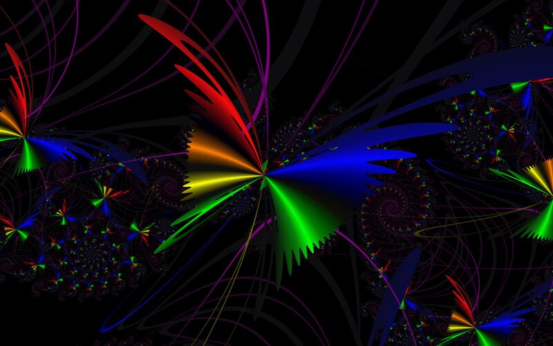 colorful fractal butterfly