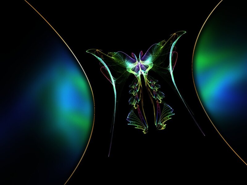 Colorful fractal butterfly