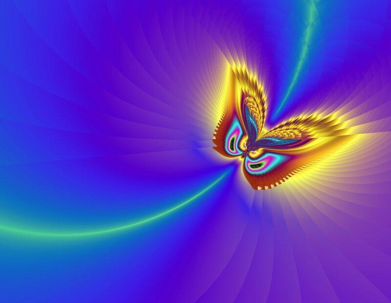 Colorful fractal butterfly
