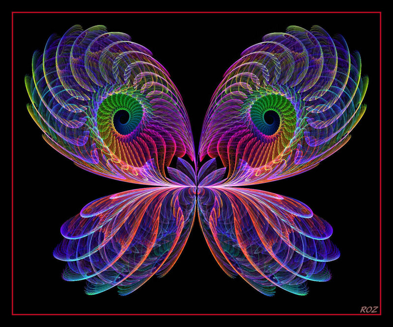 Colorful fractal butterfly