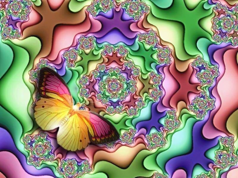 colorful fractal butterfly