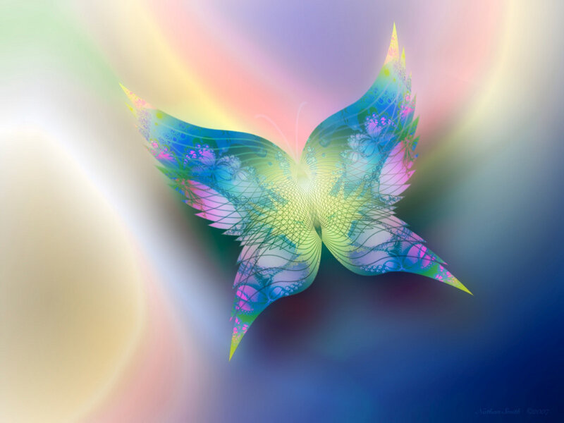 Colorful fractal butterfly