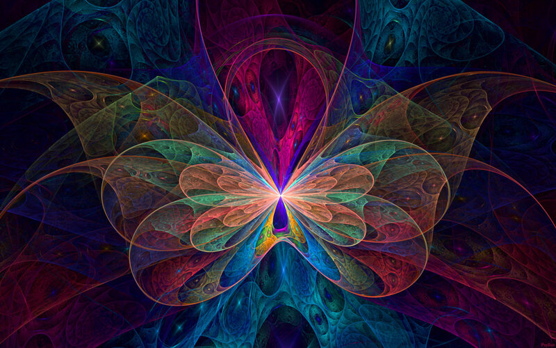 Colorful fractal butterfly