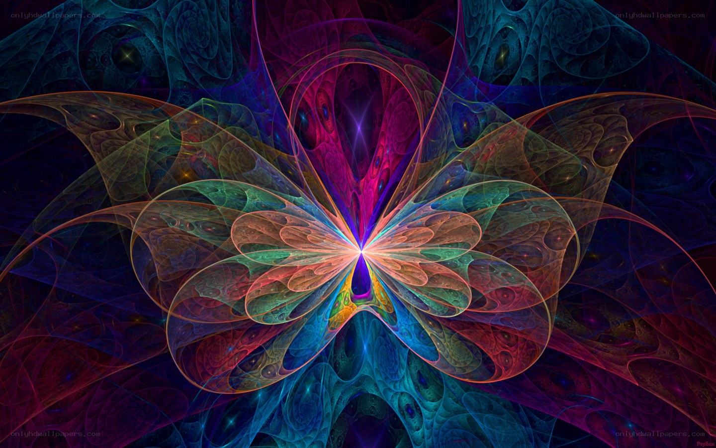 Colorful fractal butterfly