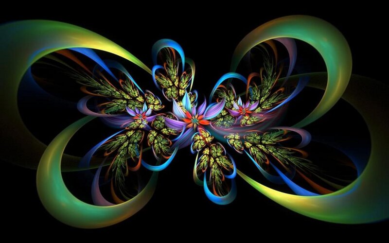 Colorful fractal butterfly design