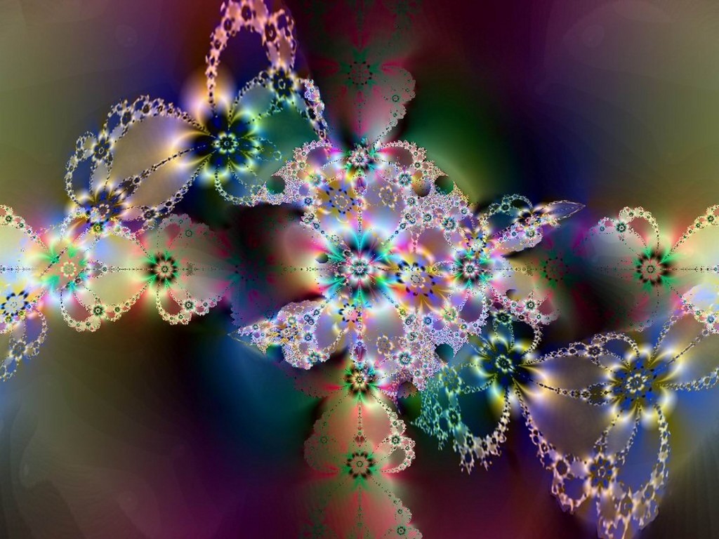 Colorful fractal butterfly pattern