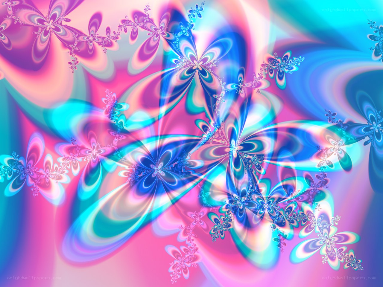 Colorful fractal butterfly patterns