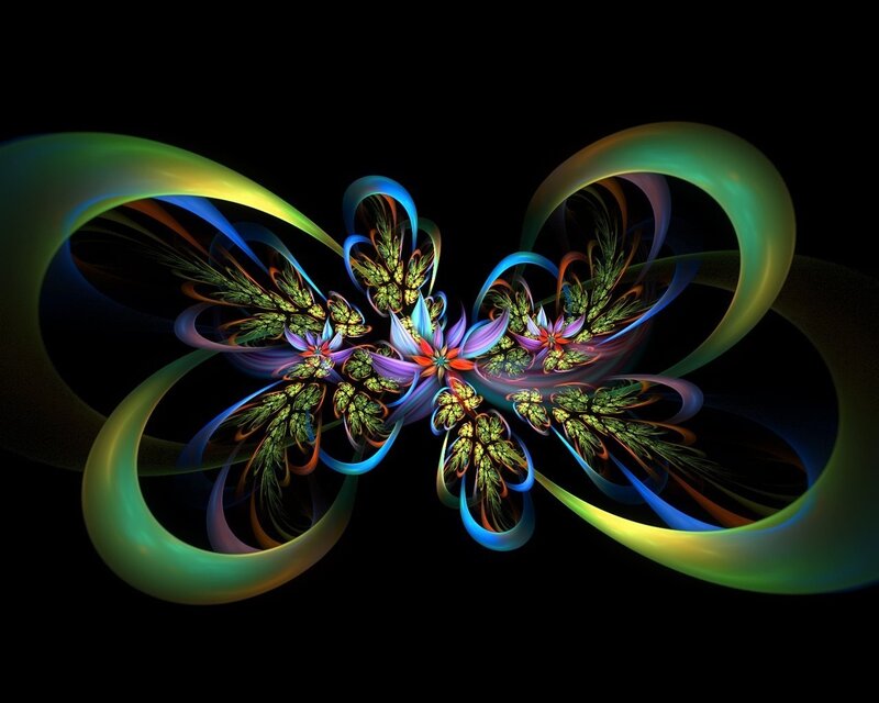 Colorful fractal butterfly