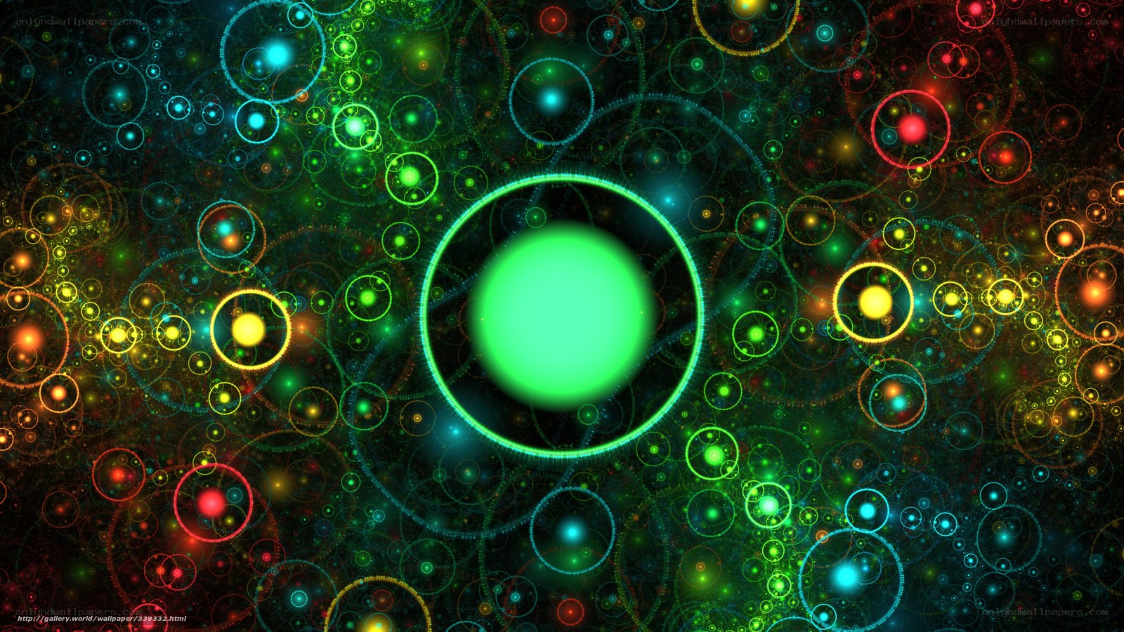 Colorful fractal circles