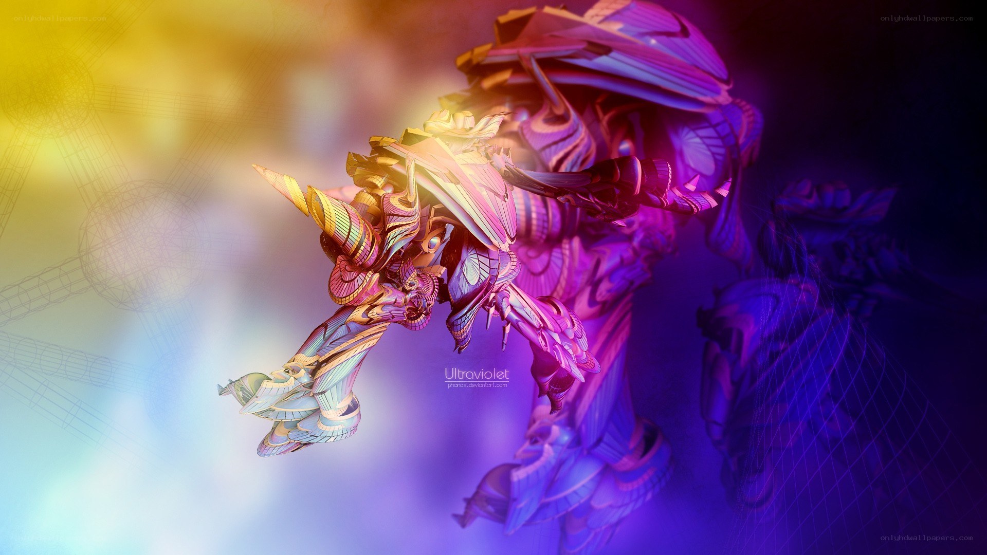 Colorful fractal creature
