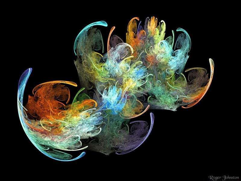 Colorful Fractal Design — Blue