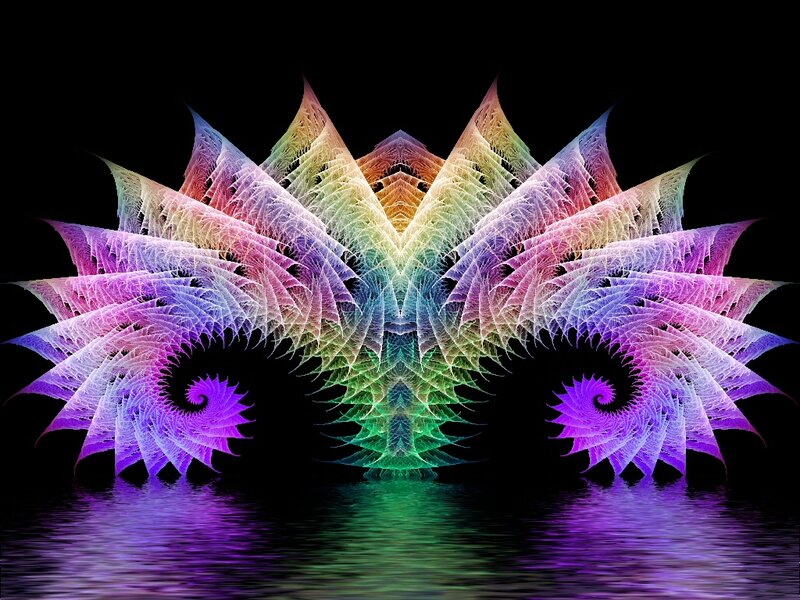 Colorful Fractal Design — Purple, Dramatic